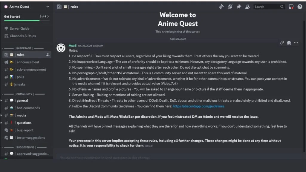 Anime Quest Discord server