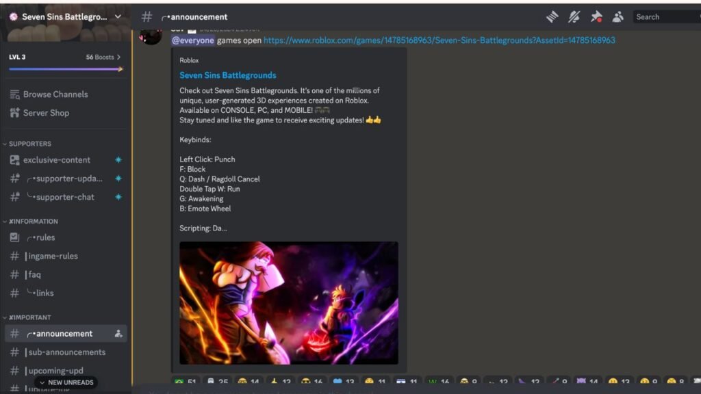 Seven Sins Battlegrounds Discord and Trello Link